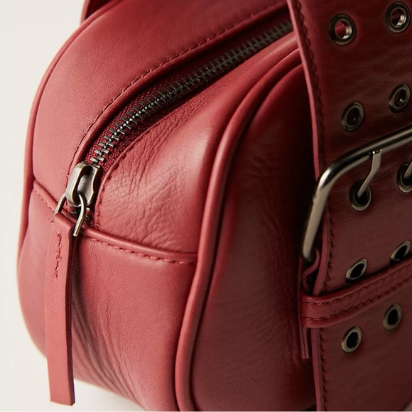 Free People Say Yes Leather Bag - Oxblood NWOT - Picture 4 of 7
